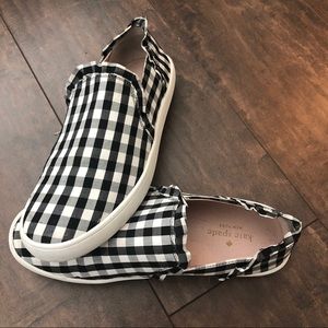 Kate Spade Lily Gingham Slip Ons